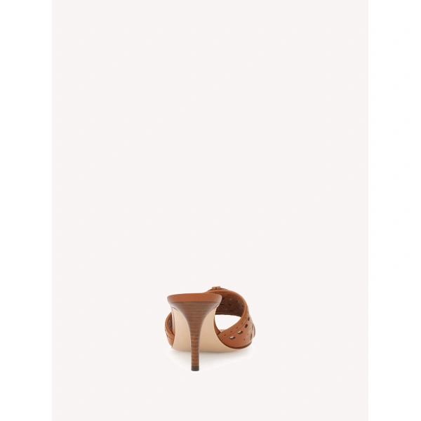 Gianvito Rossi Fes Mules in Brown Leather, view 4 | Mules