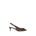Gianvito Rossi Fes Slingbacks in Brown Leather | Slingbacks