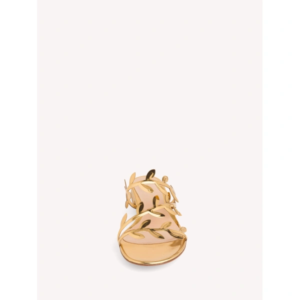 Gianvito Rossi Flavia 05 Flats in Gold Leather, view 4 | Flats