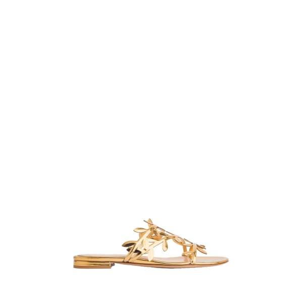 Gianvito Rossi Flavia 05 Flats in Gold Leather | Flats