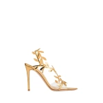 Gianvito Rossi Flavia Sandals in Gold Leather | Sandals
