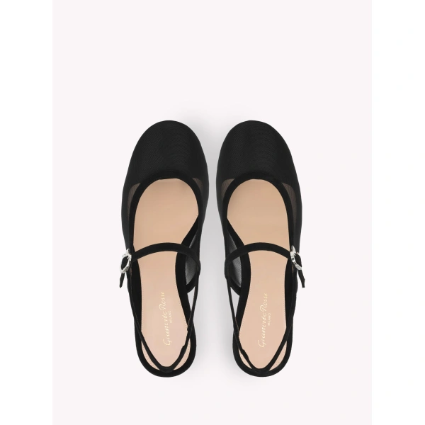 Gianvito Rossi Francoise Slingbacks in Black, view 3 | Slingbacks