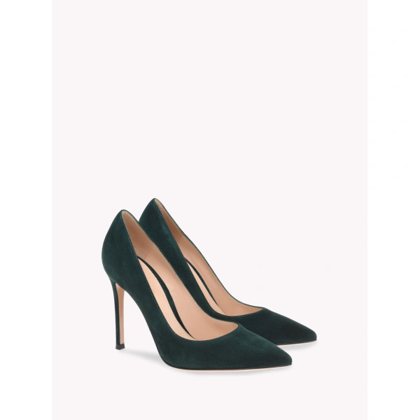 Gianvito Rossi Gianvito 105 Pumps in Green Suede, view 2 | Pumps