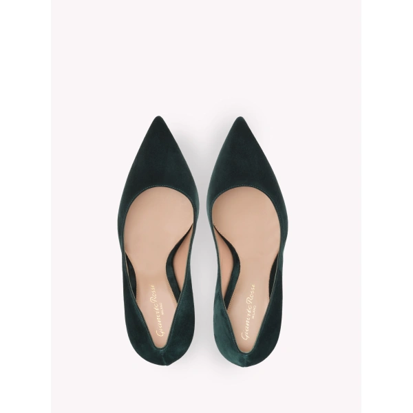 Gianvito Rossi Gianvito 105 Pumps in Green Suede, view 3 | Pumps