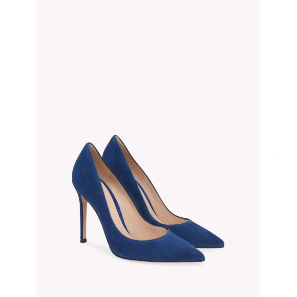 Gianvito Rossi Gianvito 105 Pumps in Navy Suede, view 2 | Pumps