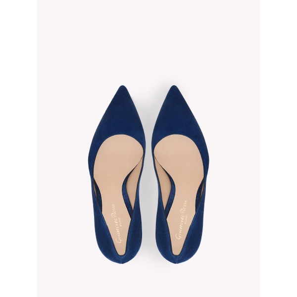 Gianvito Rossi Gianvito 105 Pumps in Navy Suede, view 3 | Pumps