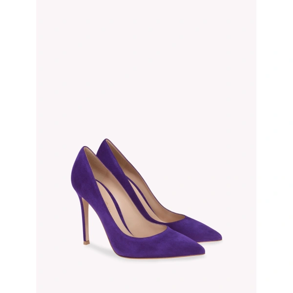 Gianvito Rossi Gianvito 105 Pumps in Purple Suede, view 2 | Pumps