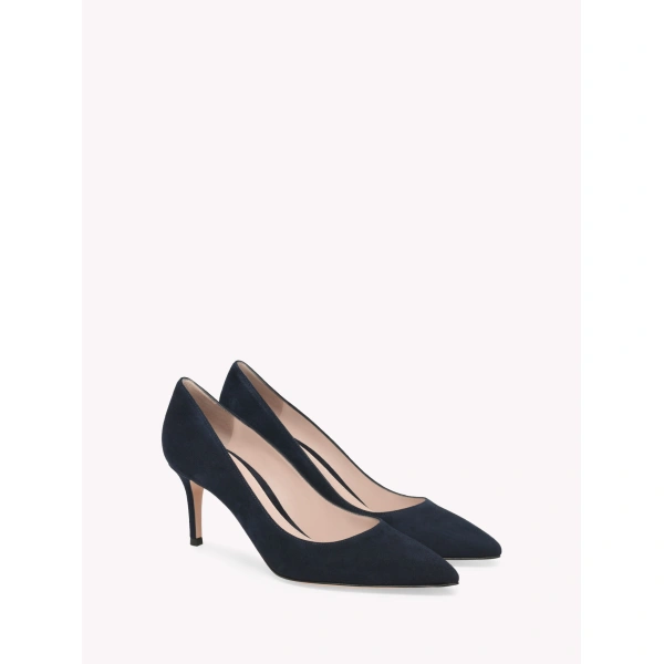 Gianvito Rossi Gianvito 70 Pumps in Denim Suede, view 2 | Pumps