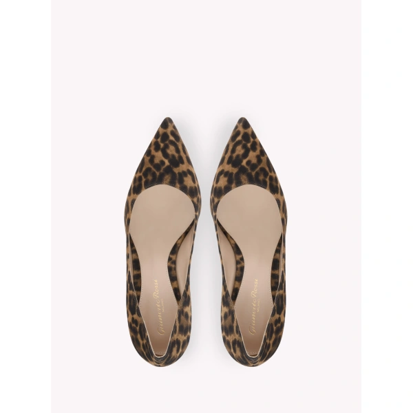 Gianvito Rossi Gianvito 70 Pumps in Leopard Print Suede, view 3 | Pumps