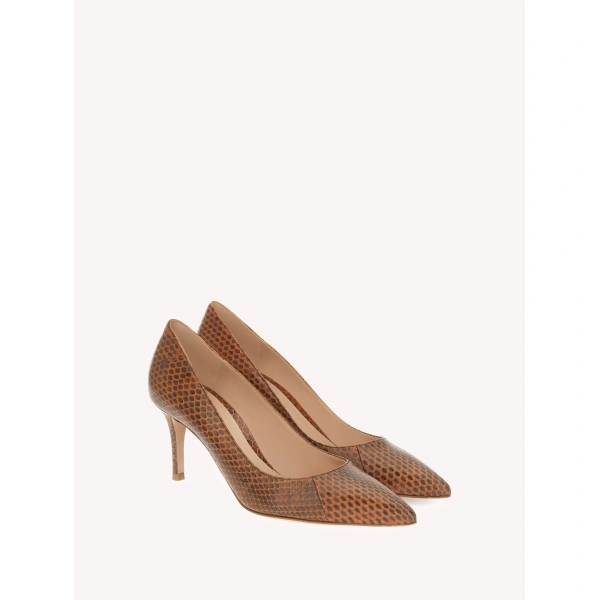 Gianvito Rossi Gianvito 70 Pumps in Orange Python, view 2 | Pumps