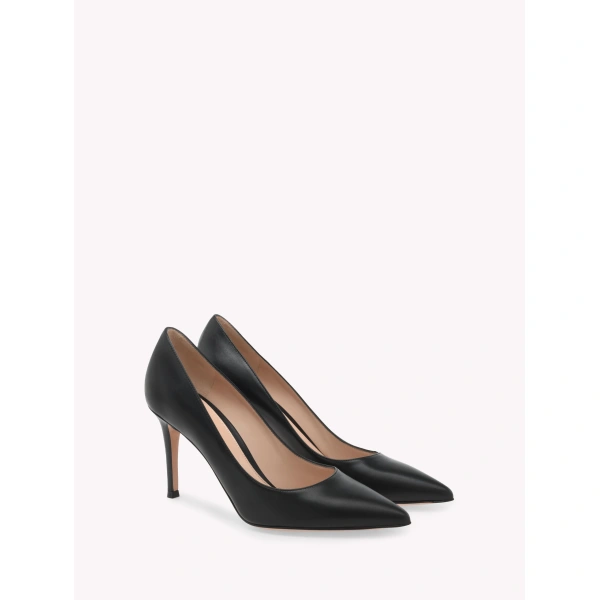 Gianvito Rossi Gianvito 85 Pumps in Black Leather, view 2 | Pumps