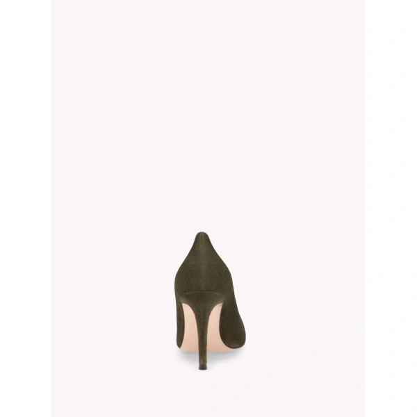 Gianvito Rossi Gianvito 85 Pumps in Dark Olive Suede, view 4 | Pumps