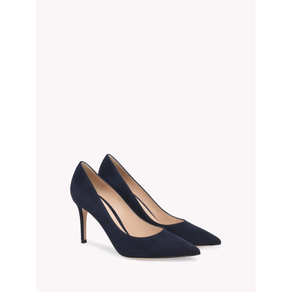 Gianvito Rossi Gianvito 85 Pumps in Denim Suede, view 2 | Pumps