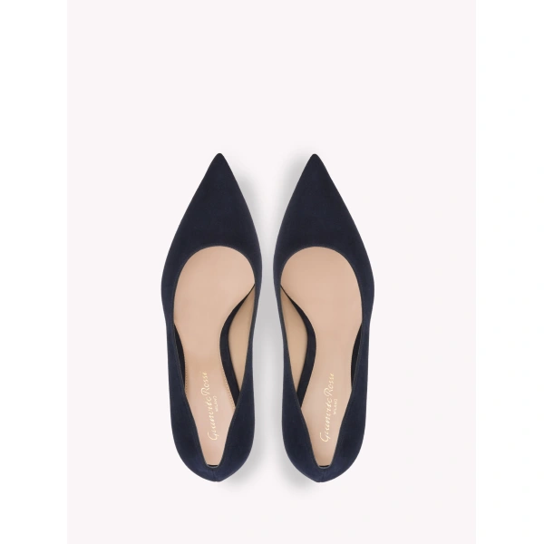 Gianvito Rossi Gianvito 85 Pumps in Denim Suede, view 3 | Pumps