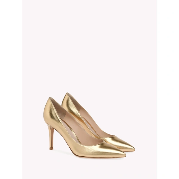 Gianvito Rossi Gianvito 85 Pumps in Gold Nappa, view 2 | Pumps
