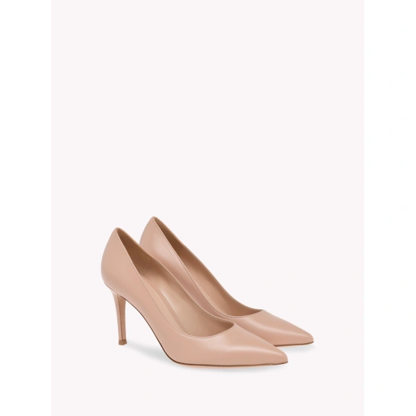 Gianvito Rossi Gianvito 85 Pumps in Peach Leather, view 2 | Pumps