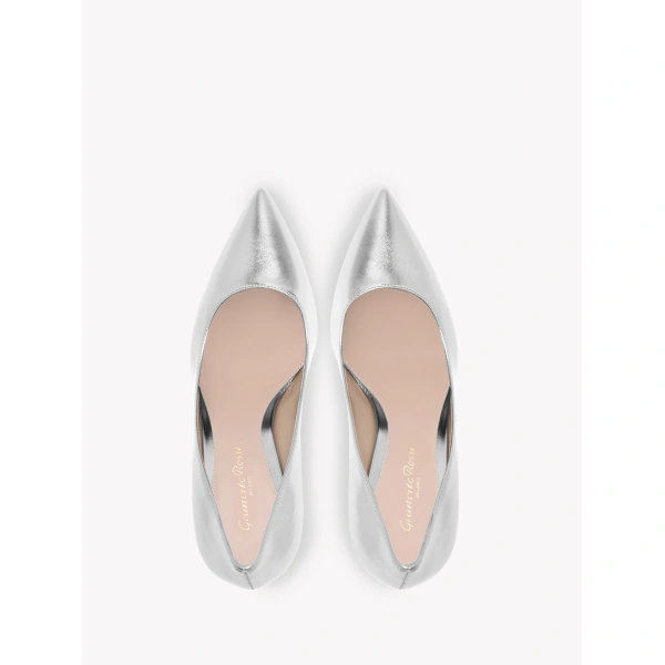 Gianvito Rossi Gianvito 85 Pumps in Silver Nappa, view 3 | Pumps