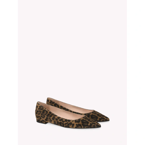Gianvito Rossi Gianvito Ballet Flats in Leopard Print Suede, view 2 | Ballet Flats