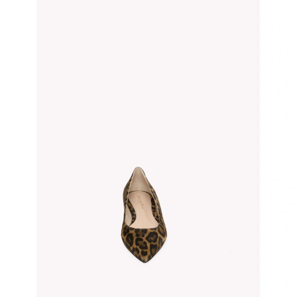Gianvito Rossi Gianvito Ballet Flats in Leopard Print Suede, view 4 | Ballet Flats