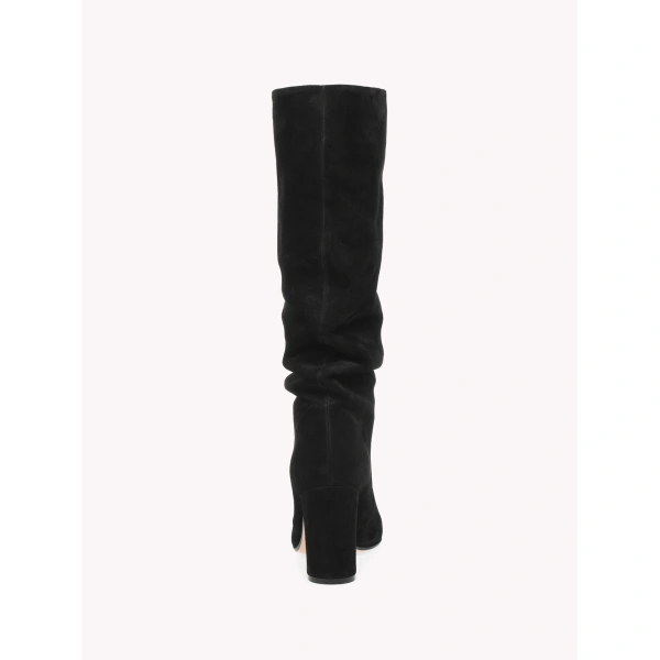 Gianvito Rossi Glen Knee-High Boots in Black Suede, view 4 | Knee-High Boots