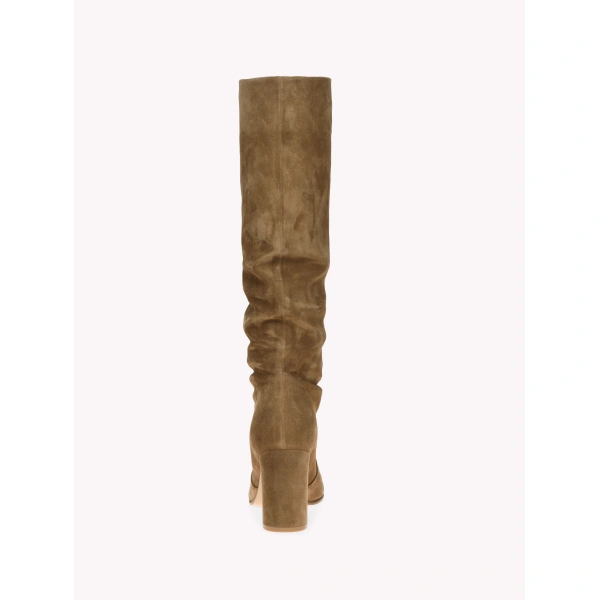 Gianvito Rossi Glen Knee-High Boots in Camel Suede, view 4 | Knee-High Boots