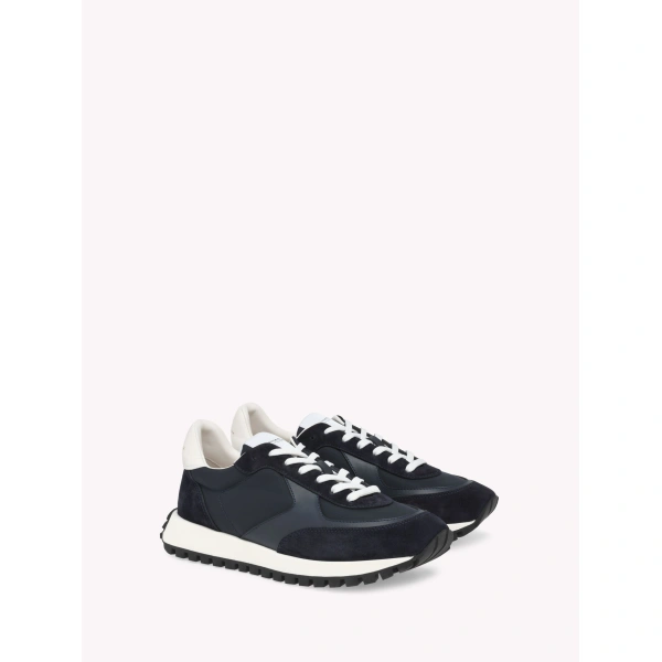 Gianvito Rossi Gravel Sneakers in Blue Suede, view 2 | Sneakers