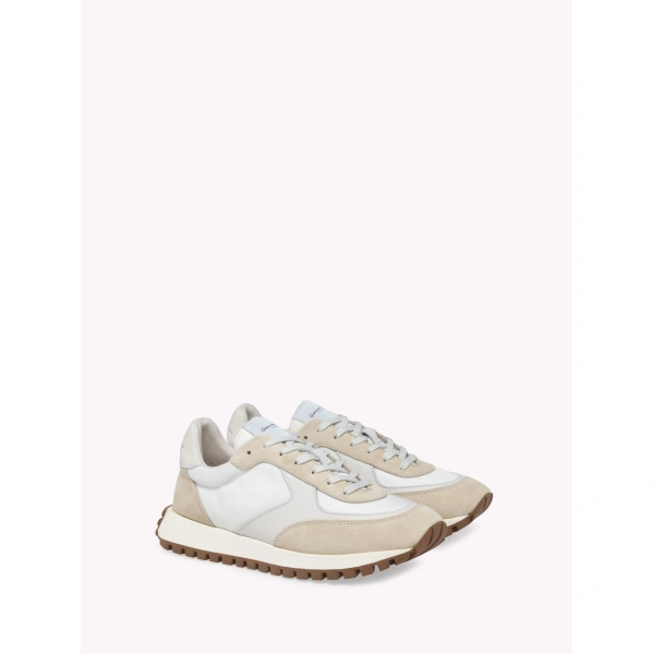 Gianvito Rossi Gravel Sneakers in White Suede, view 2 | Sneakers