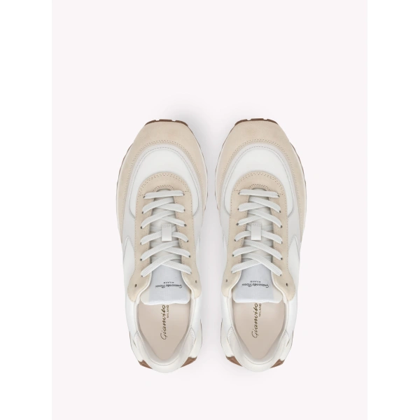 Gianvito Rossi Gravel Sneakers in White Suede, view 3 | Sneakers