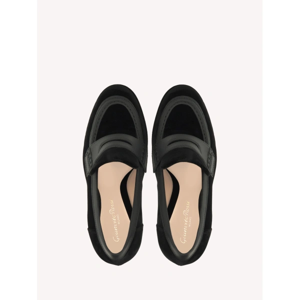 Gianvito Rossi Hadden Platform Pumps in Black Fabric, view 3 | Platform Heels
