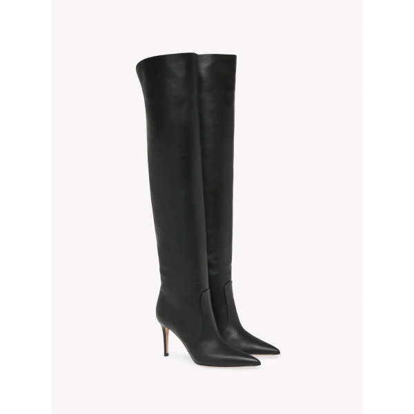 Gianvito Rossi Hansen Over-the-Knee Boots in Black Nappa, view 2 | Boots