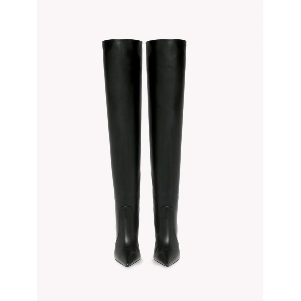Gianvito Rossi Hansen Over-the-Knee Boots in Black Nappa, view 3 | Boots