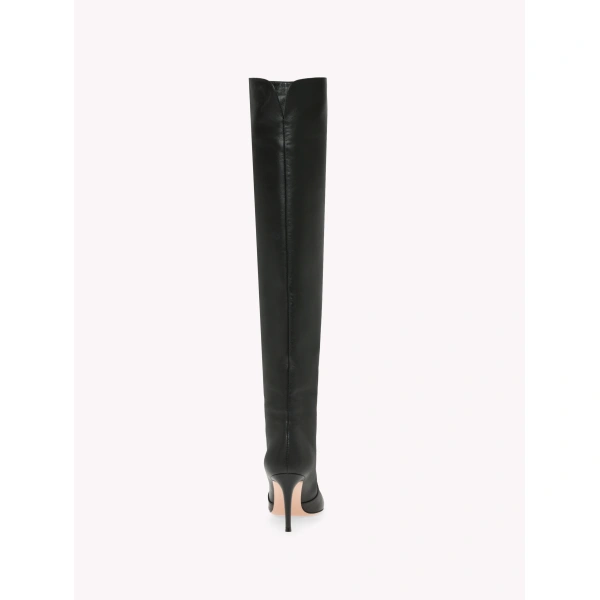 Gianvito Rossi Hansen Over-the-Knee Boots in Black Nappa, view 4 | Boots