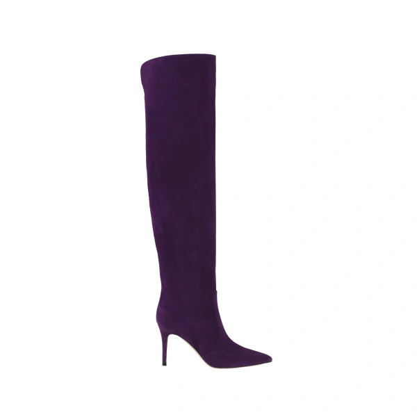Gianvito Rossi Hansen Over-the-Knee Boots in Purple Suede | Boots