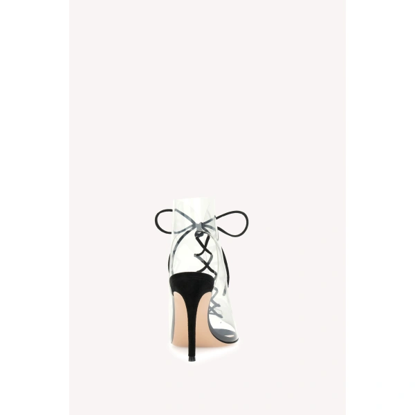 Gianvito Rossi Helmut 95 Ankle Boots in Black Plexi, view 4 | Ankle Boots