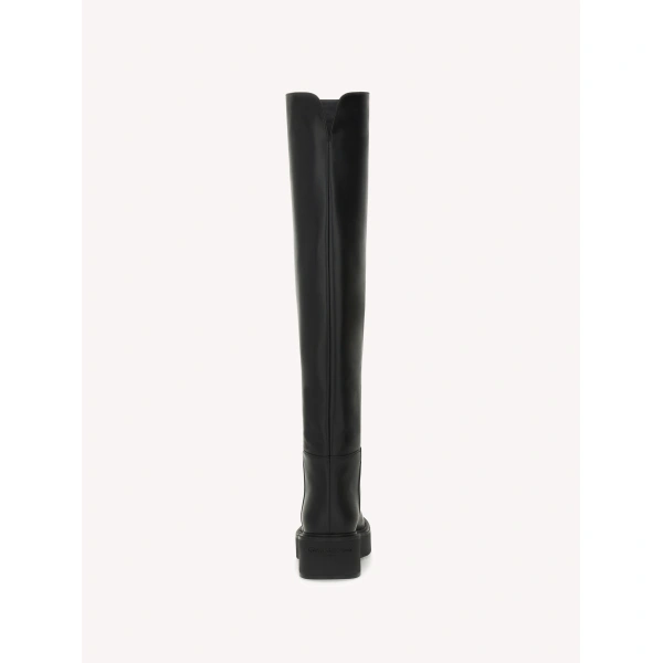 Gianvito Rossi Hiro Over-the-Knee Boots in Black Leather, view 4 | Boots