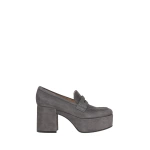 Gianvito Rossi Jenna Platform Pumps in Grey Suede | Platform Heels
