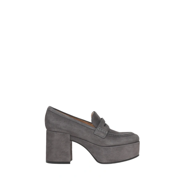 Gianvito Rossi Jenna Platform Pumps in Grey Suede | Platform Heels