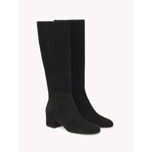 Gianvito Rossi Joelle 45 Knee-High Boots in Black Suede, view 2 | Knee-High Boots