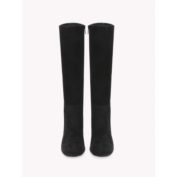 Gianvito Rossi Joelle 45 Knee-High Boots in Black Suede, view 3 | Knee-High Boots
