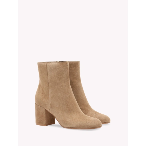 Gianvito Rossi Joelle Ankle Boots in Camel Suede, view 2 | Ankle Boots
