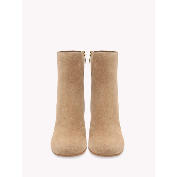 Gianvito Rossi Joelle Ankle Boots in Camel Suede, view 3 | Ankle Boots
