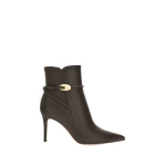 Gianvito Rossi Jungle Mamba Ankle Boots in Mocha Nappa | Ankle Boots