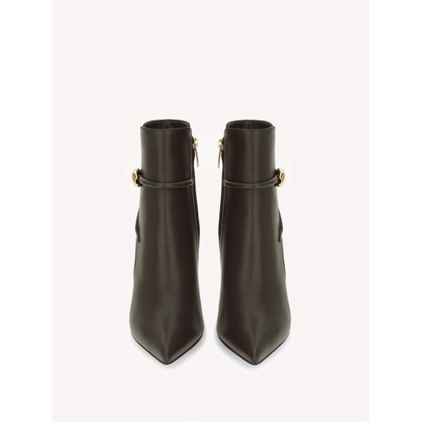 Gianvito Rossi Jungle Mamba Ankle Boots in Mocha Nappa, view 3 | Ankle Boots