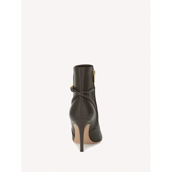 Gianvito Rossi Jungle Mamba Ankle Boots in Mocha Nappa, view 4 | Ankle Boots