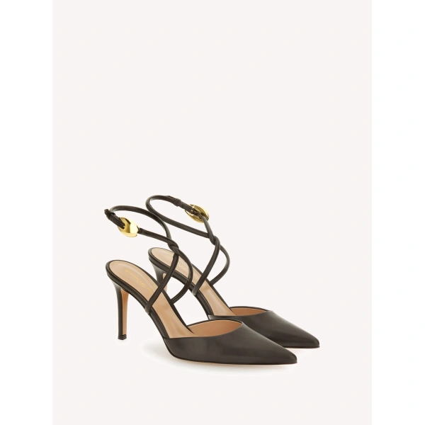 Gianvito Rossi Jungle Mamba Slingbacks in Mocha Nappa, view 2 | Slingbacks