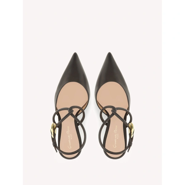 Gianvito Rossi Jungle Mamba Slingbacks in Mocha Nappa, view 3 | Slingbacks