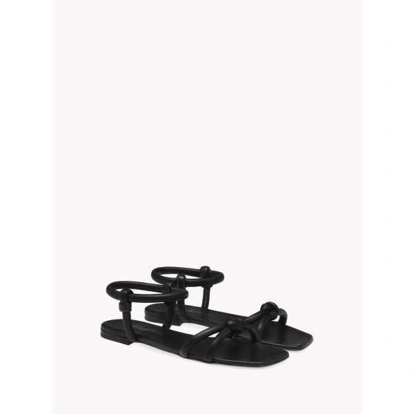 Gianvito Rossi Juno 05 Flats in Black Nappa, view 2 | Flats