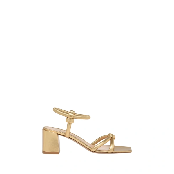 Gianvito Rossi Juno 55 Sandals in Gold Nappa | Sandals