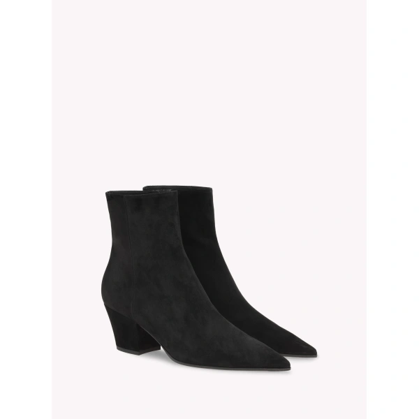Gianvito Rossi Keinna 55 Ankle Boots in Black Suede, view 2 | Ankle Boots