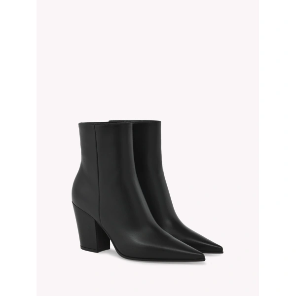 Gianvito Rossi Keinna Ankle Boots in Black Leather, view 2 | Ankle Boots